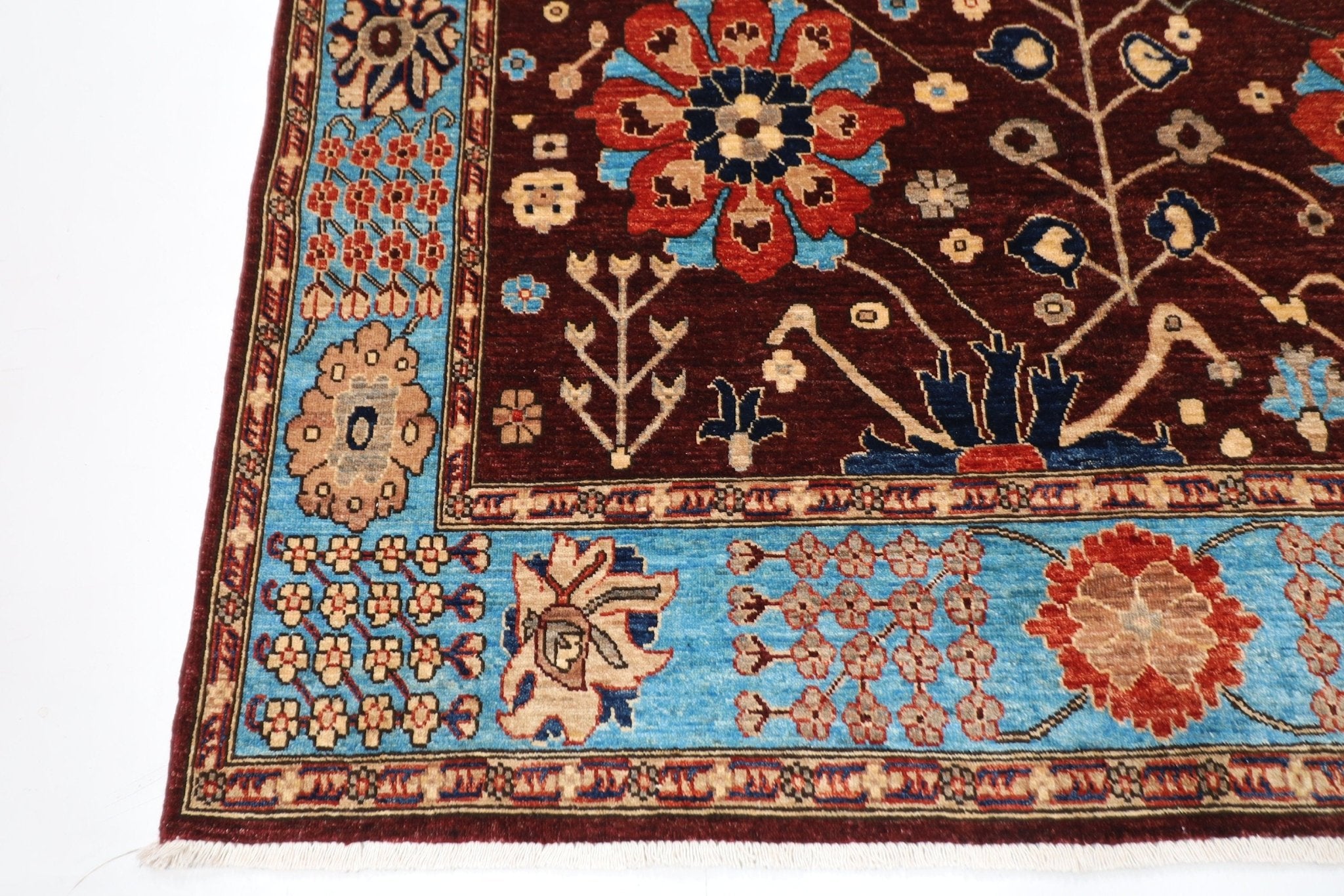 Bidjar - 185 x 280 cm (6.1 x 9.3 ft) Hand Knotted Afghan Wool Rug - Jerm Rugs - Handmade Afghan Rug - Jerm Rugs