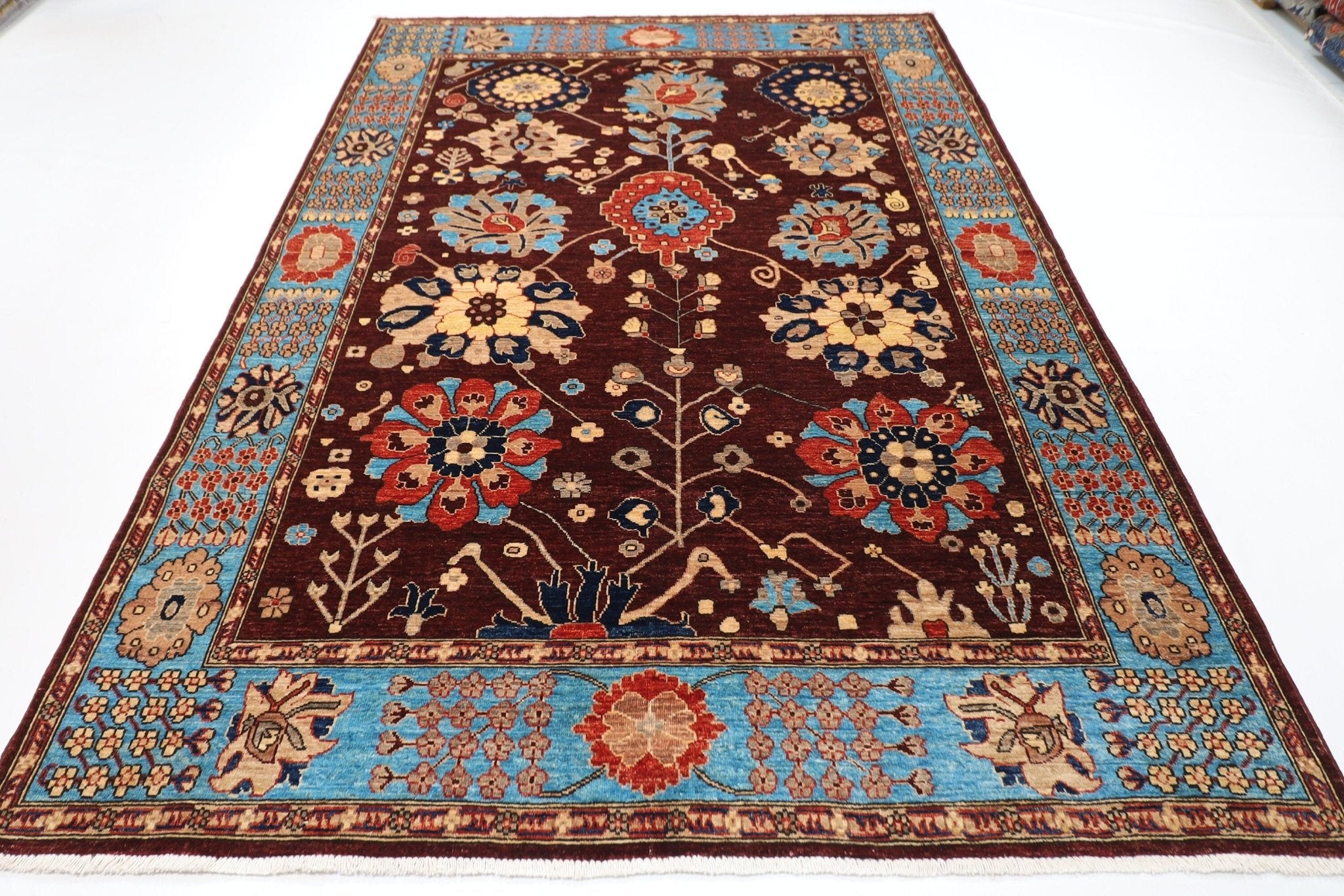 Bidjar - 185 x 280 cm (6.1 x 9.3 ft) Hand Knotted Afghan Wool Rug - Jerm Rugs - Handmade Afghan Rug - Jerm Rugs