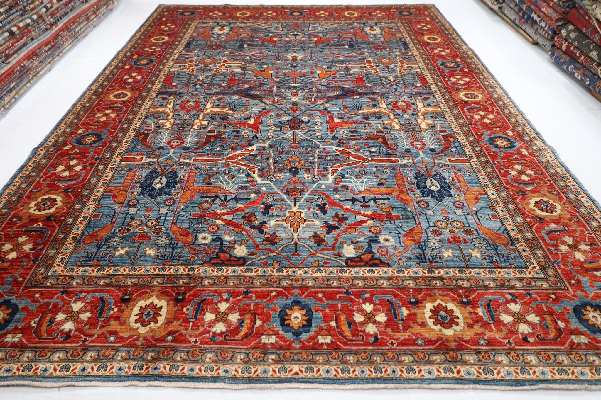 Bidjar - 311 x 420 cm Hand Knotted Wool Area Rug - Jerm Rugs - Handmade Afghan Rug - Jerm Rugs