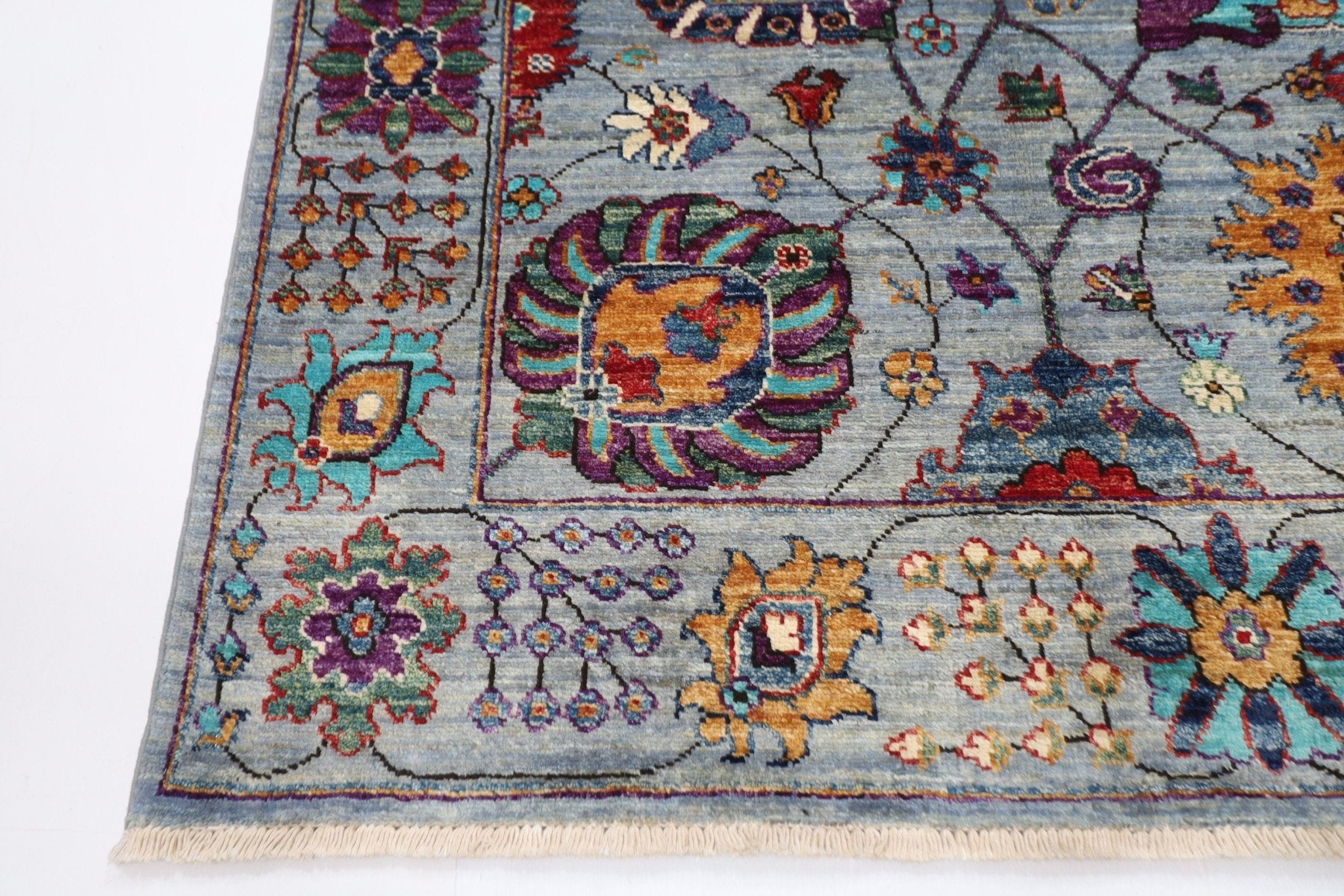 Bidjar - 3'11x5'10 ft (118x178 cm) Hand Knotted Afghan Wool Rug - Jerm Rugs - Handmade Afghan Rug - Jerm Rugs