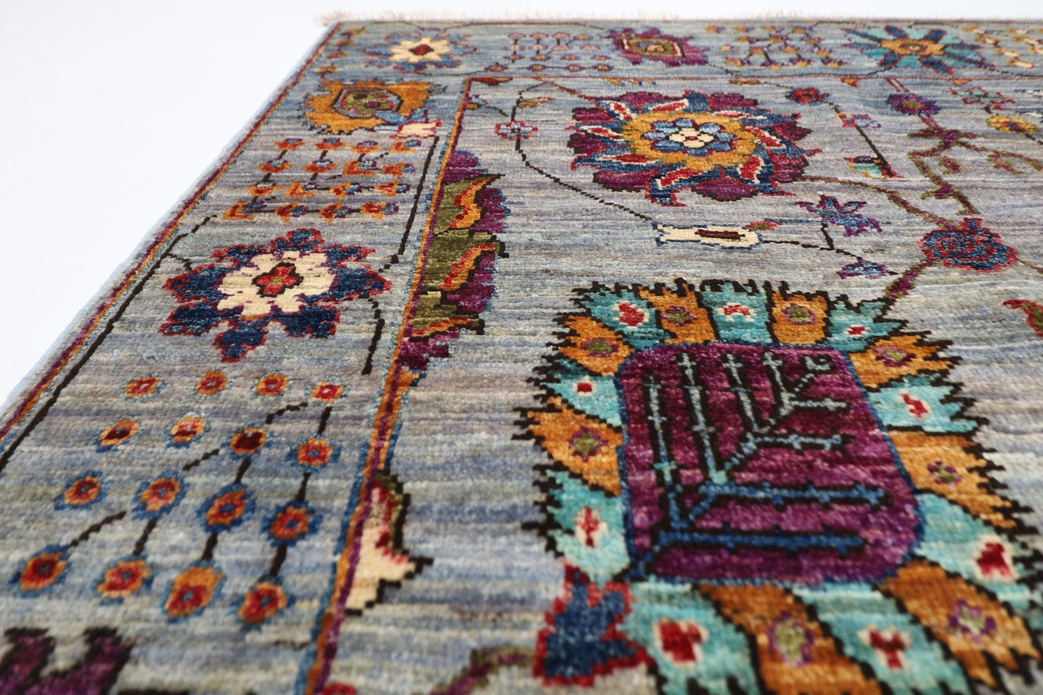 Bidjar - 3'11"x5'9" ft (118x173 cm) Hand Knotted Afghan Wool Rug - Jerm Rugs - Handmade Afghan Rug - Jerm Rugs