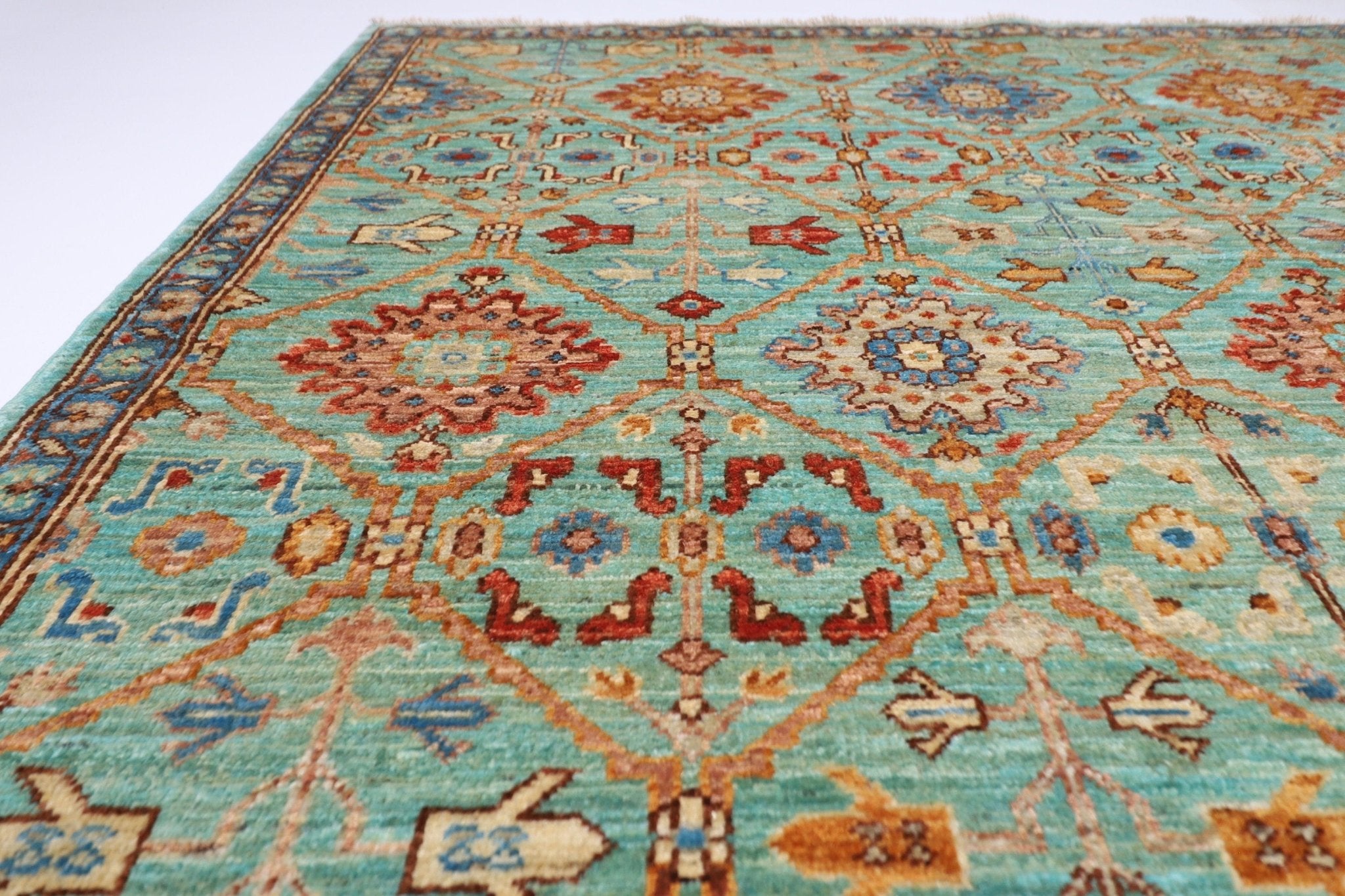 Bidjar - 5'11x9'2 ft (178x277 cm) Hand - Knotted Afghan Wool Rug - Jerm Rugs - Handmade Afghan Rug - Jerm Rugs