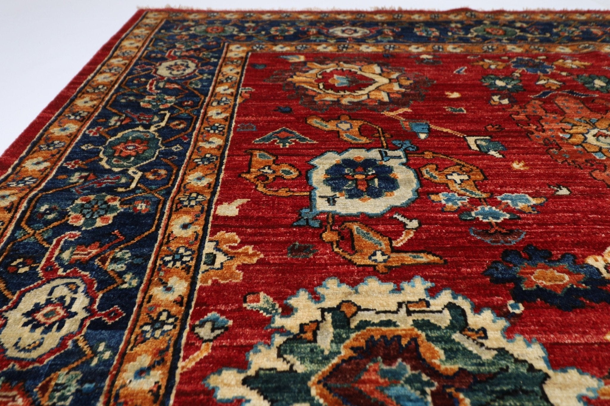 Bidjar - 6'1 x 9 ft (184 x 273 cm) Hand - Knotted Afghan Wool Rug - Jerm Rugs - Handmade Afghan Rug - Jerm Rugs