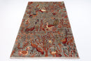 Birds - 120x182 cm (4x6 ft) Hand Knotted Rug - Jerm Rugs - Handmade Afghan Rug - Jerm Rugs