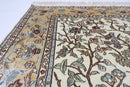 Birds - 125 x 197 cm (4.1 x 6.6 ft) Silk Handmade Area Rug - Jerm Rugs - Handmade Silk Rug - Jerm Rugs