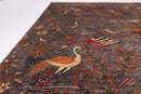 Birds - 201 x 297 cm, 6.8 x 9.9 ft Hand - Knotted Afghan Rug - Jerm Rugs - Jerm Rugs