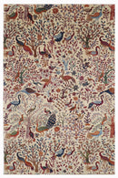 Birds - 202 x 294 cm, 6.8 x 9.8 ft Hand - Knotted Afghan Wool Area Rug - Jerm Rugs - Jerm Rugs