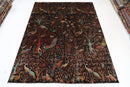 Birds - 245 x 302 cm, 8.1 x 9.11 ft Hand - Knotted Afghan Wool Area Rug - Jerm Rugs - Jerm Rugs