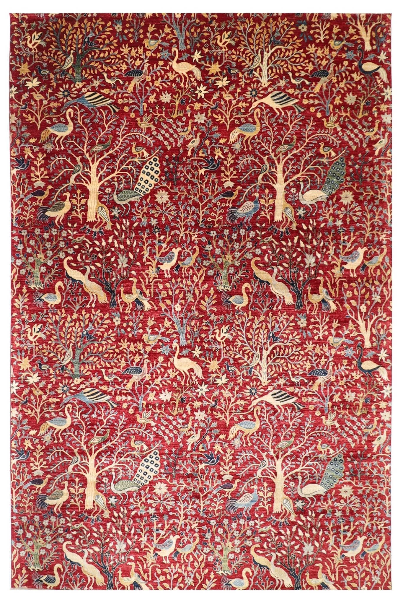 Birds - 303 x 419 cm, 10 x 13.9 ft Handmade Afghan Area Rug - Jerm Rugs - Jerm Rugs