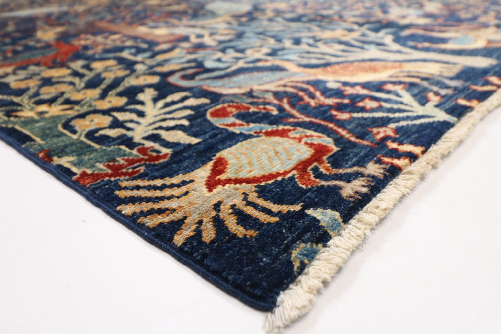 Birds Rug - 252 x 295 cm, 8.4 x 9.8 ft - Jerm Rugs - Handmade Afghan Rug - Jerm Rugs