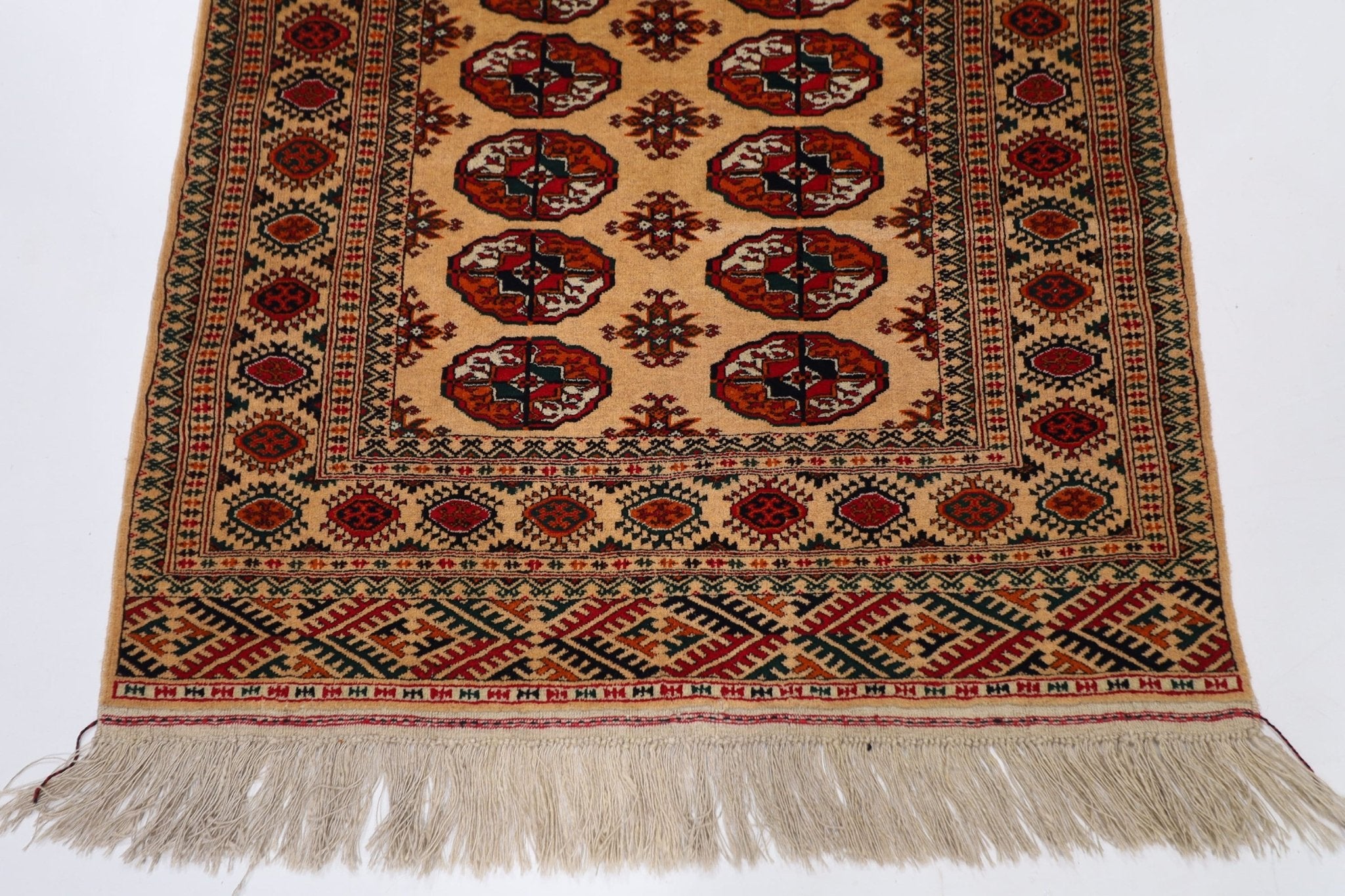 Bokhara - 100x157 cm (3'3x5'2 ft) Handcrafted Wool Area Rug - Jerm Rugs - Handmade Afghan Rug - Jerm Rugs