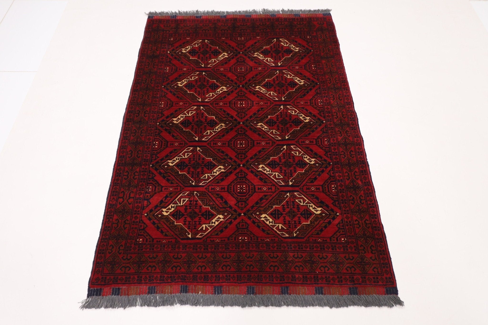 Bokhara - 103 x 152 cm (3'5 x 5 ft) Handmade Afghan Wool Rug