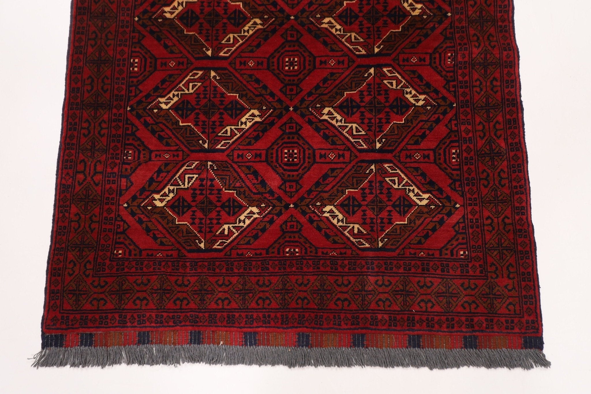 Bokhara - 103 x 152 cm (3'5 x 5 ft) Handmade Afghan Wool Rug - Jerm Rugs - Handmade Afghan Rug - Jerm Rugs