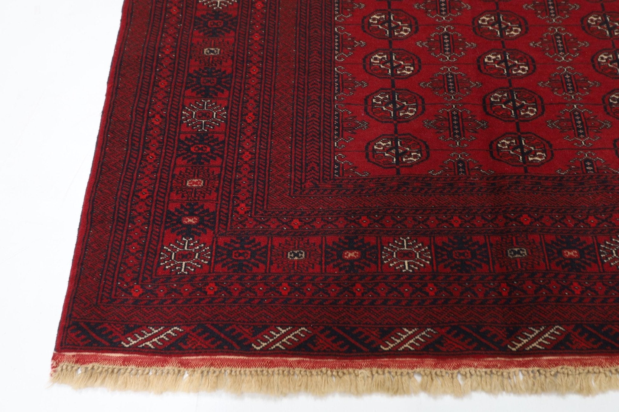 Bokhara - 122 x 165 cm (4 x 5.5 ft) Hand - Knotted Afghan Wool Rug - Jerm Rugs - Handmade Afghan Rug - Jerm Rugs