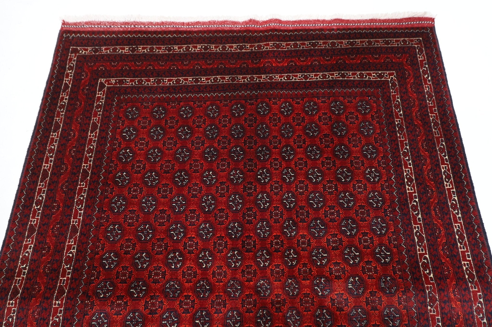 Bokhara - 144 x 203 cm (4.9 x 6.8 ft) Hand - Knotted Wool Rug - Jerm Rugs - Handmade Afghan Rug - Jerm Rugs