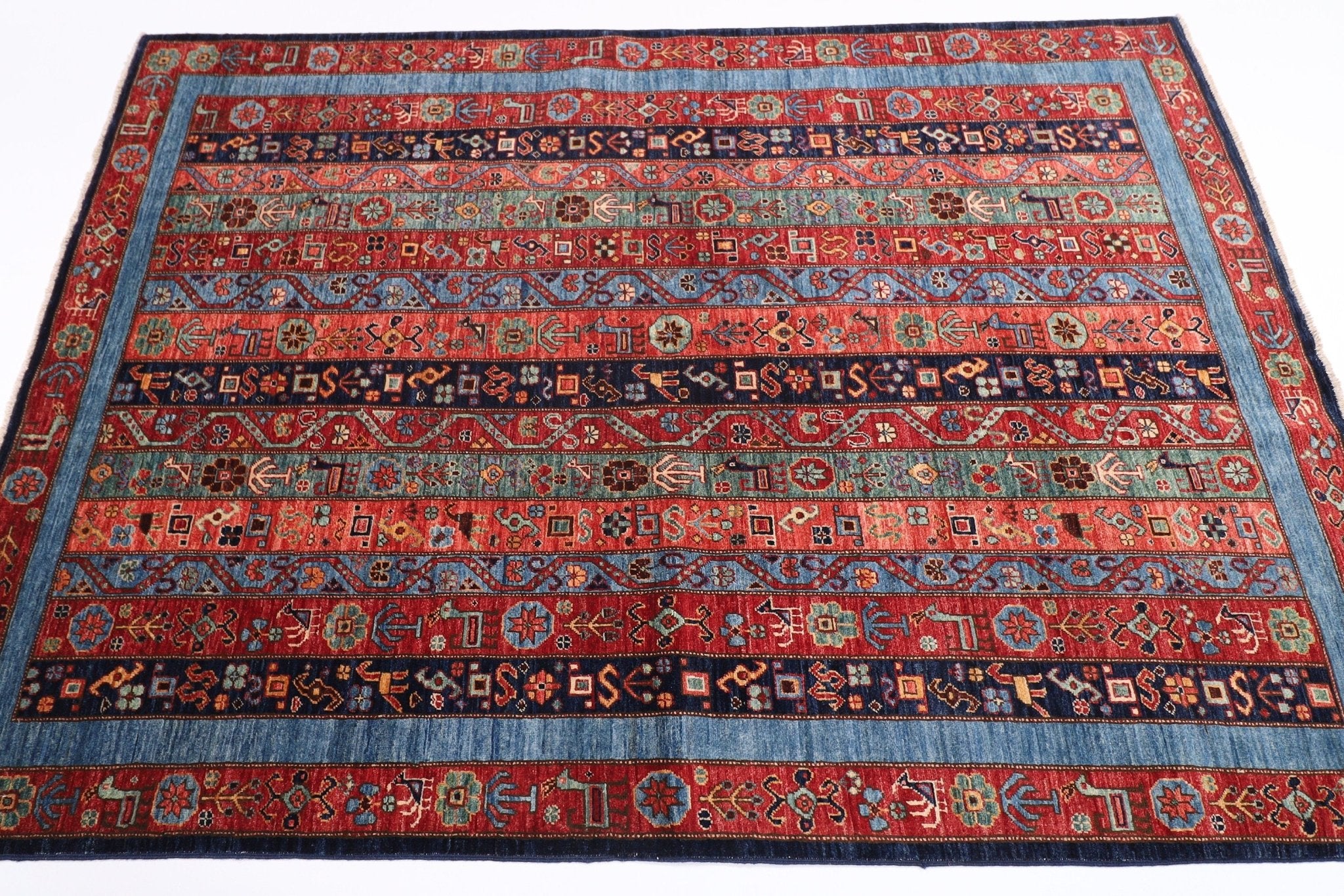 Bokhara - 148 x 207 cm Handmade Shawl Area Rug - Jerm Rugs - Handmade Afghan Rug - Jerm Rugs