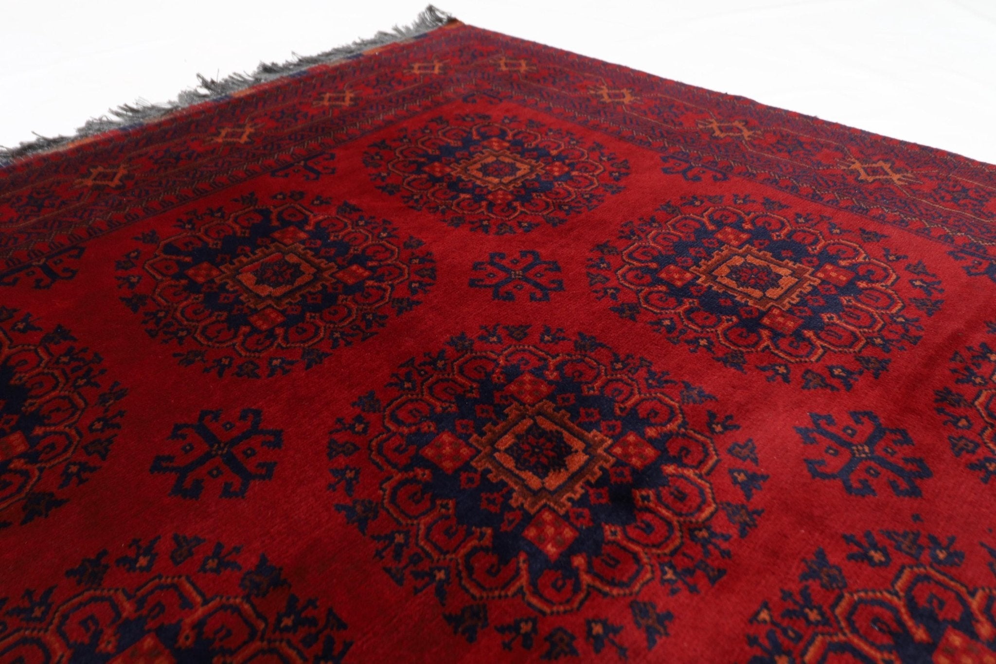 Bokhara - 150 x 198 cm Hand Knotted Afghan Wool Rug - Jerm Rugs - Handmade Afghan Rug - Jerm Rugs