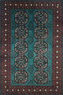 Bokhara - 157x250 cm, 5.2x8.3 ft Hand - Knotted Afghan Area Rug for Home Decor - Jerm Rugs - Handmade Afghan Rug - Jerm Rugs