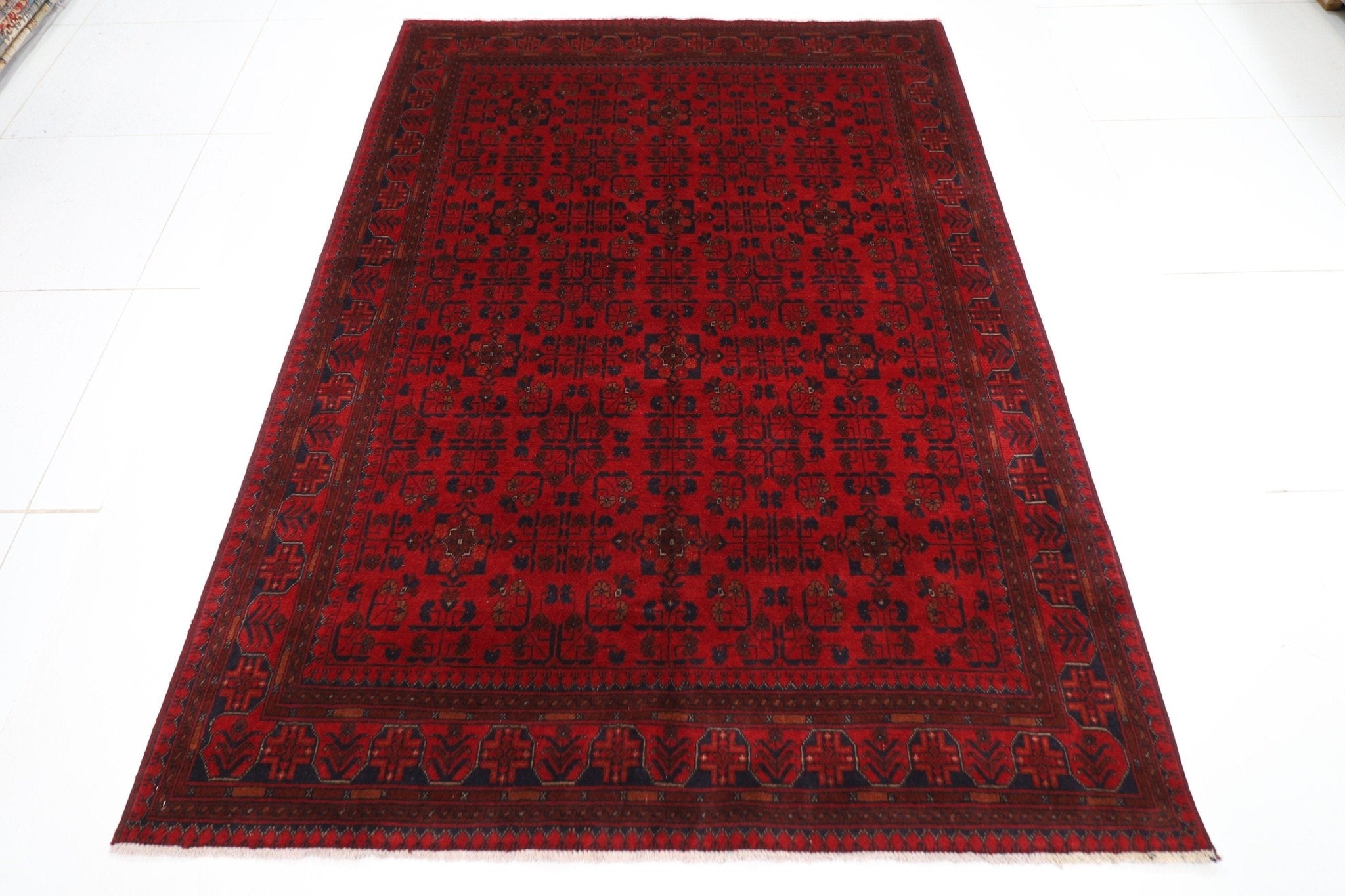 Bokhara - 171 x 238 cm, 6x8 ft Hand-Knotted Afghan Wool Area Rug