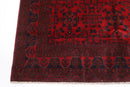 Bokhara - 174x240 cm (5.9x7.11 ft) Hand - Knotted Afghan Wool Rug in Vibrant Red - Jerm Rugs - Handmade Afghan Rug - Jerm Rugs