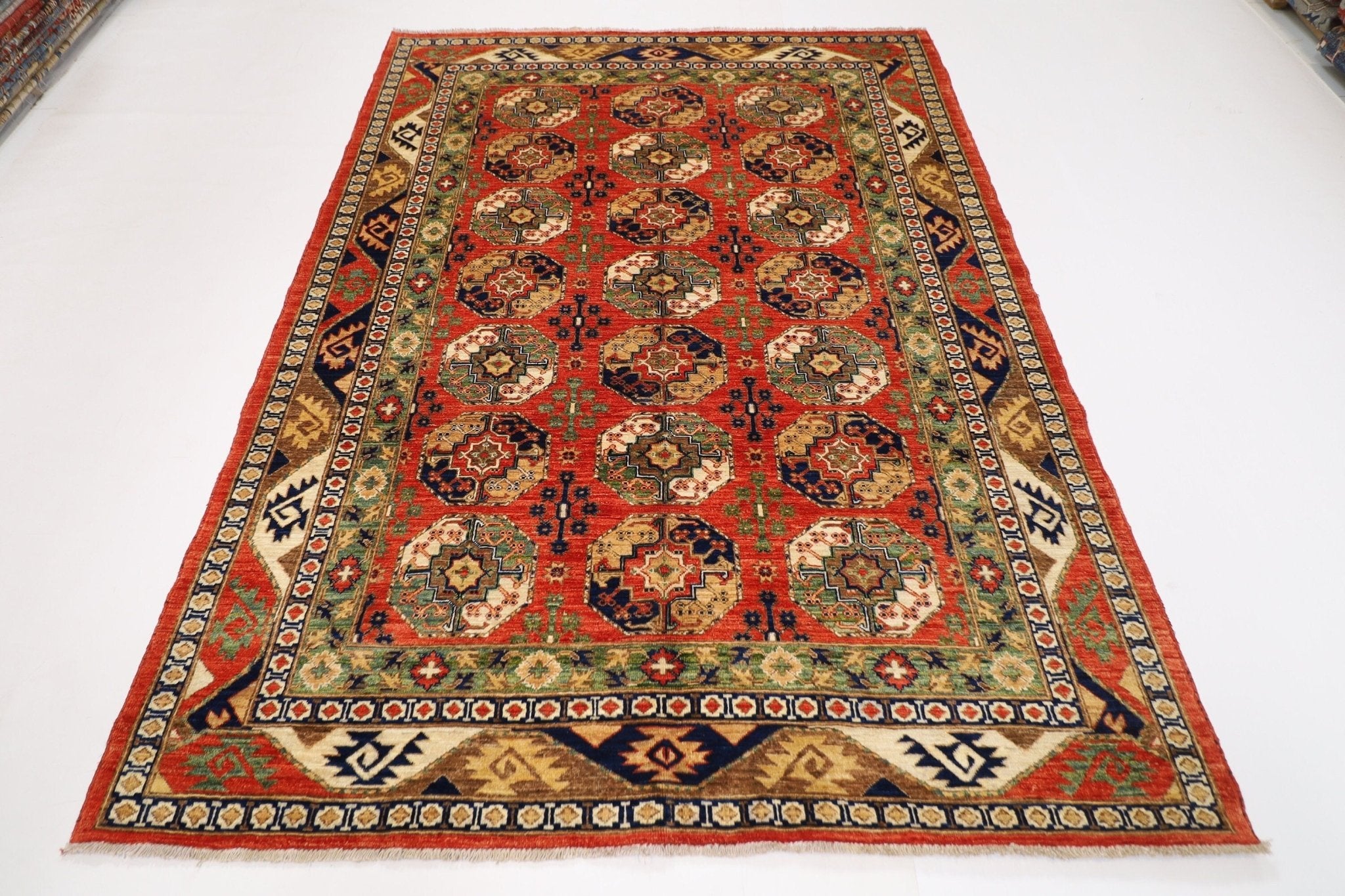 Bokhara - 184x250 cm (6'1 x 8.3 ft) Hand-Knotted Afghan Wool Area Rug