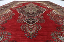 Bokhara - 216 x 330 cm, 7'1 x 10'10 ft Red Handmade Silk Area Rug - Jerm Rugs - Handmade Silk Rug - Jerm Rugs