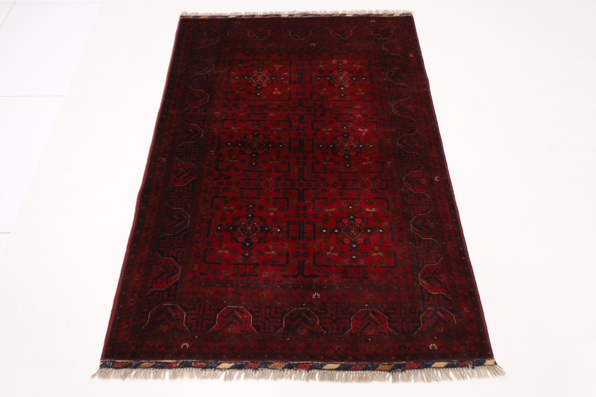 Bokhara - 3'5" x 5'1" (104 x 154 cm) Hand-Knotted Afghan Wool Area Rug