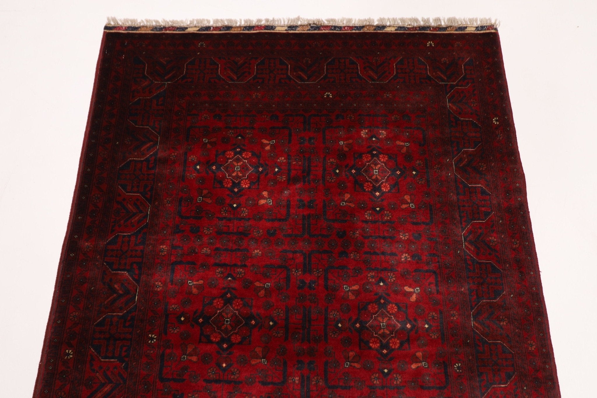 Bokhara - 3'5" x 5'1" (104 x 154 cm) Hand - Knotted Afghan Wool Area Rug - Jerm Rugs - Handmade Afghan Rug - Jerm Rugs