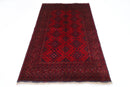 Bokhara - 4'2 x 6'7 ft (126 x 200 cm) Hand Knotted Afghan Wool Area Rug - Jerm Rugs - Handmade Afghan Rug - Jerm Rugs