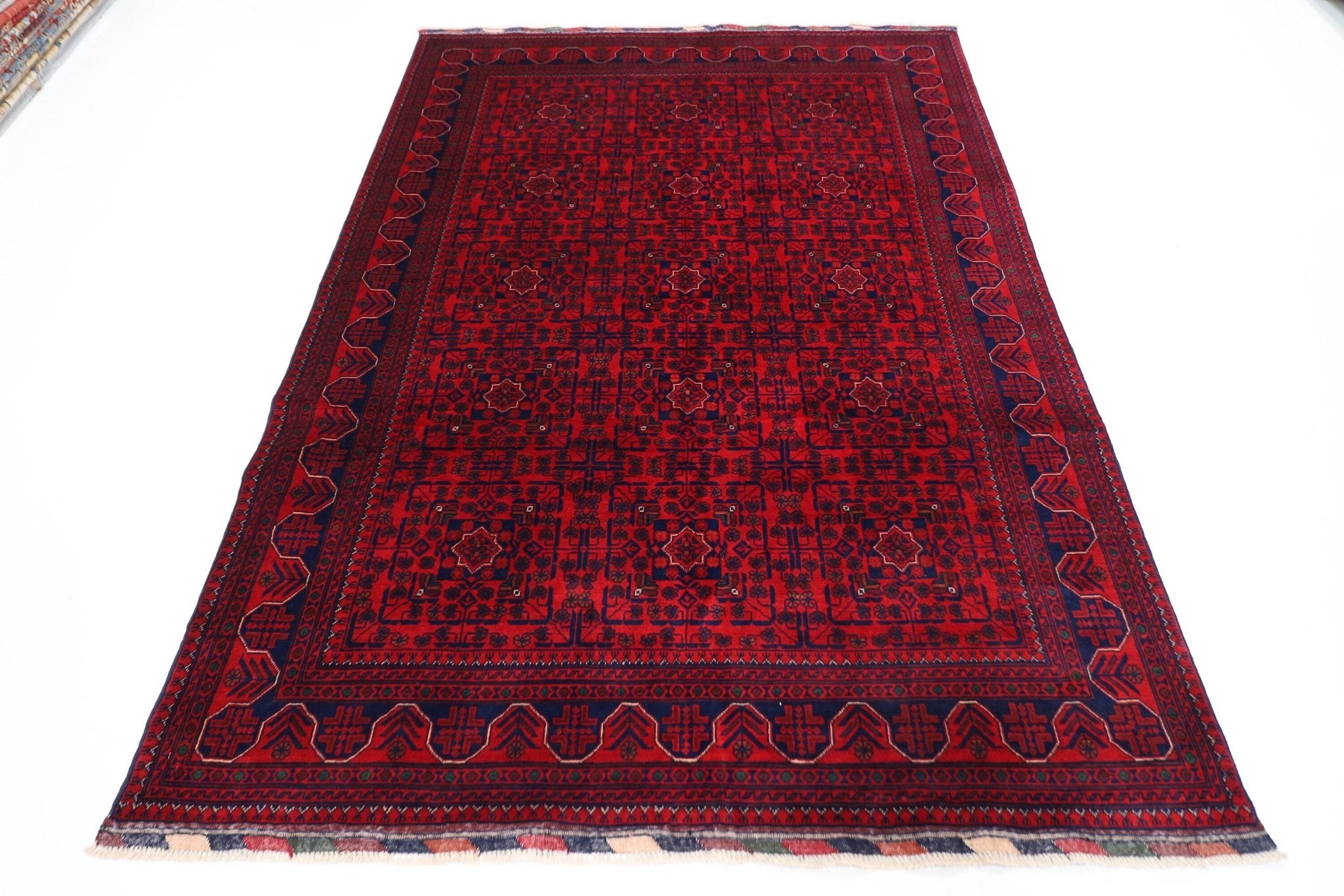 Bokhara Area Rug - 172 x 245 cm (5.8 x 8'1 ft) - Handmade Afghan Wool Tribal Design