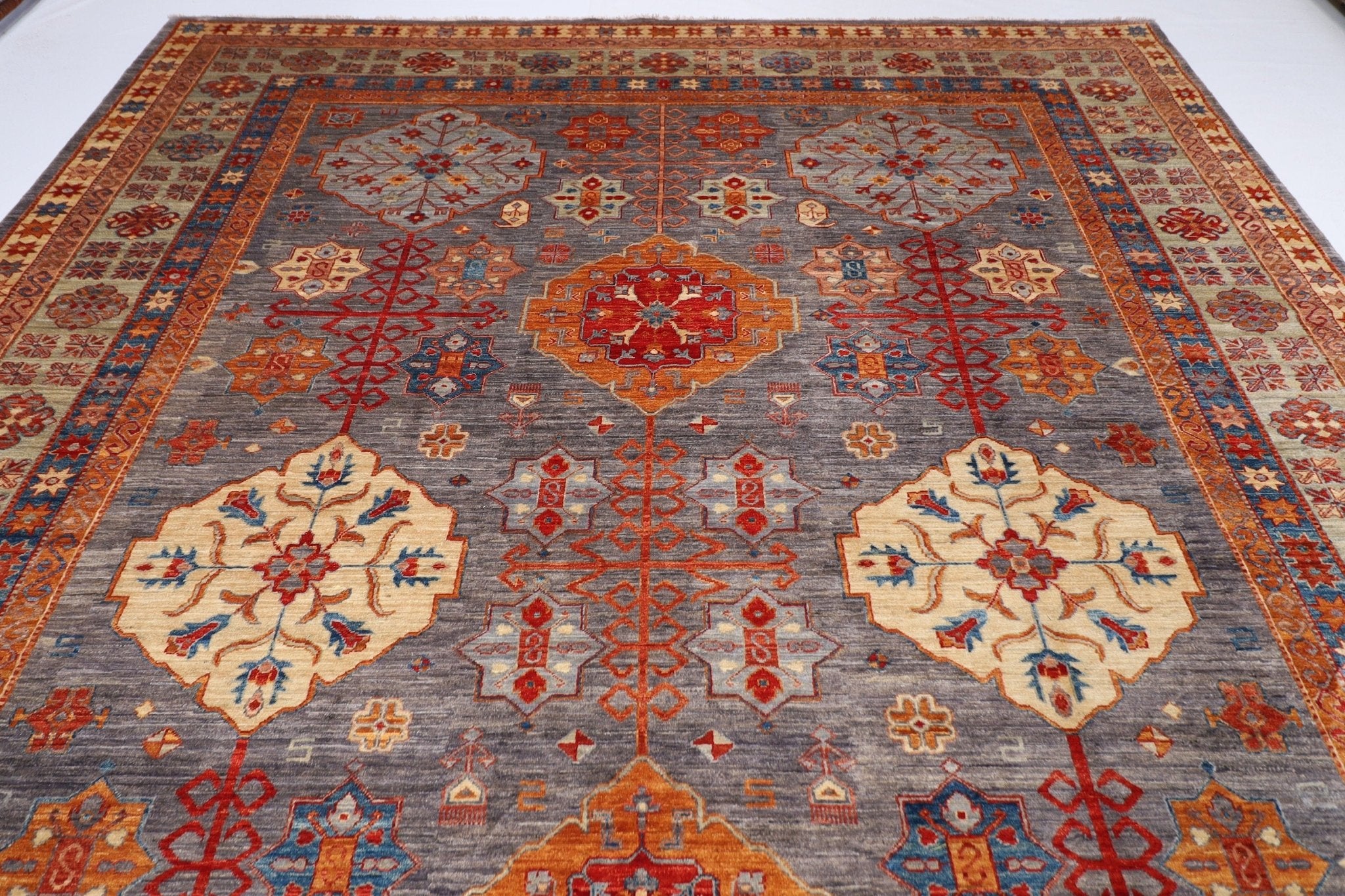 Bokhara Area Rug - 302 x 422 cm, 9.11 x 13.11 ft - Jerm Rugs - Handmade Afghan Rug - Jerm Rugs