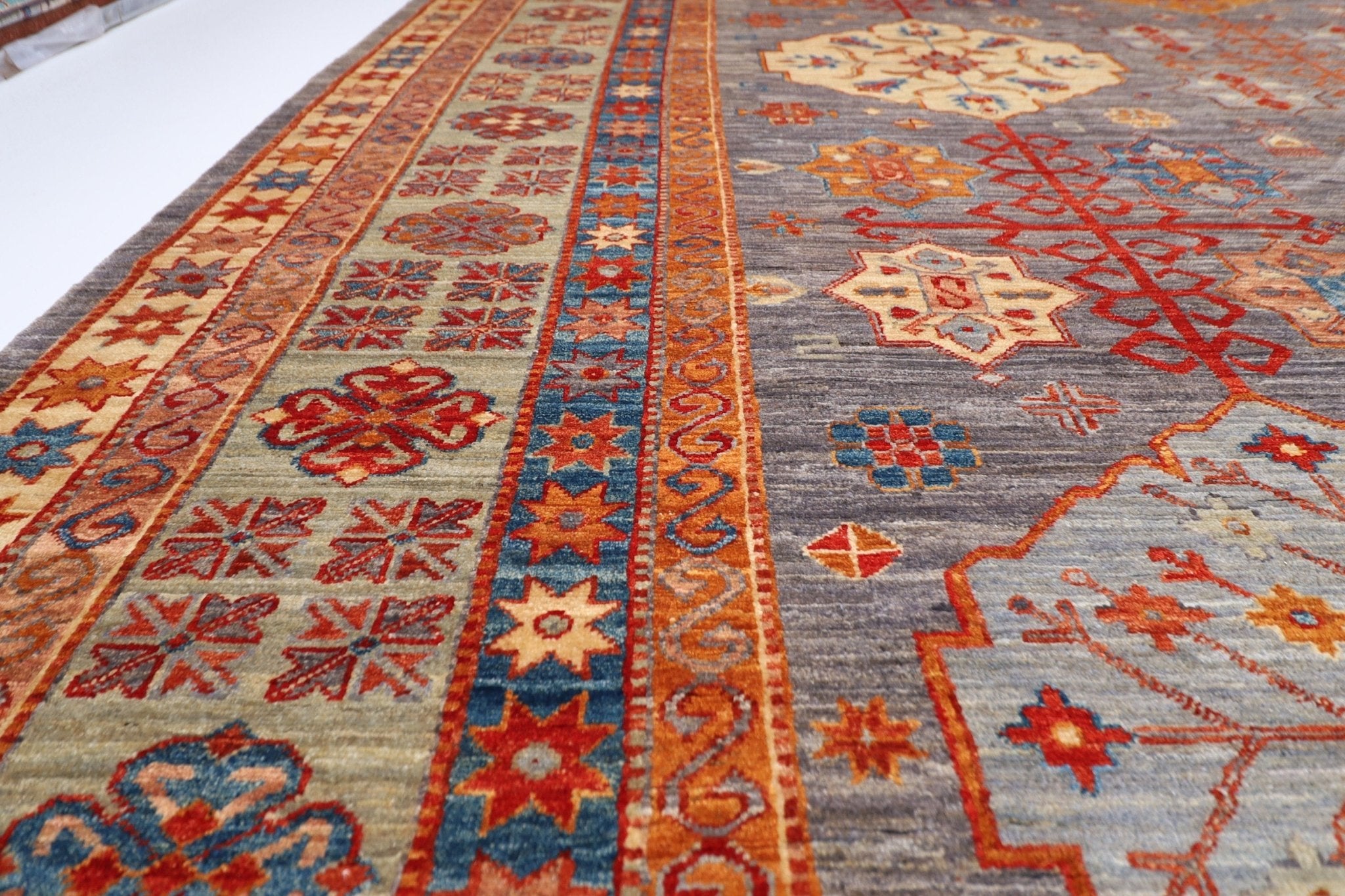 Bokhara Area Rug - 302 x 422 cm, 9.11 x 13.11 ft - Jerm Rugs - Handmade Afghan Rug - Jerm Rugs