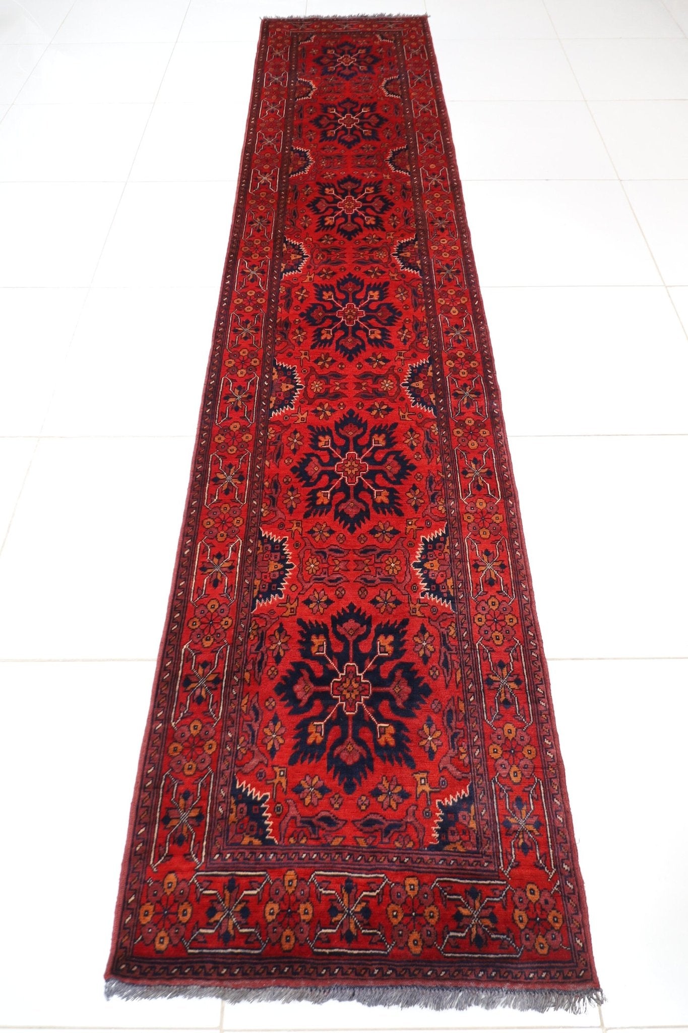 Bokhara Hand-Knotted Rug - 81x380 cm