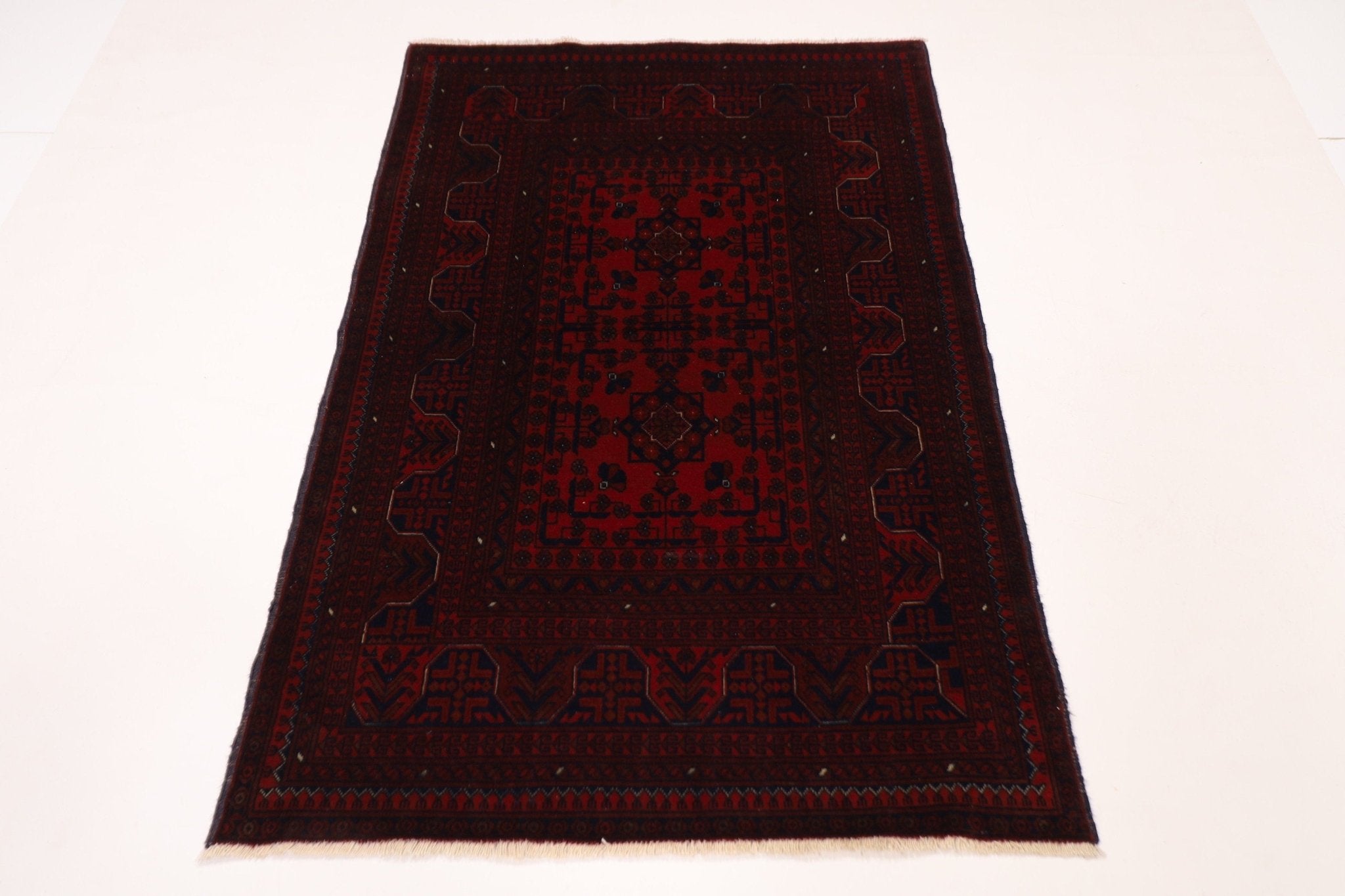 Bokhara Rug - 100 x 152 cm (3.4 x 5 ft) Hand-Knotted Afghan Carpet