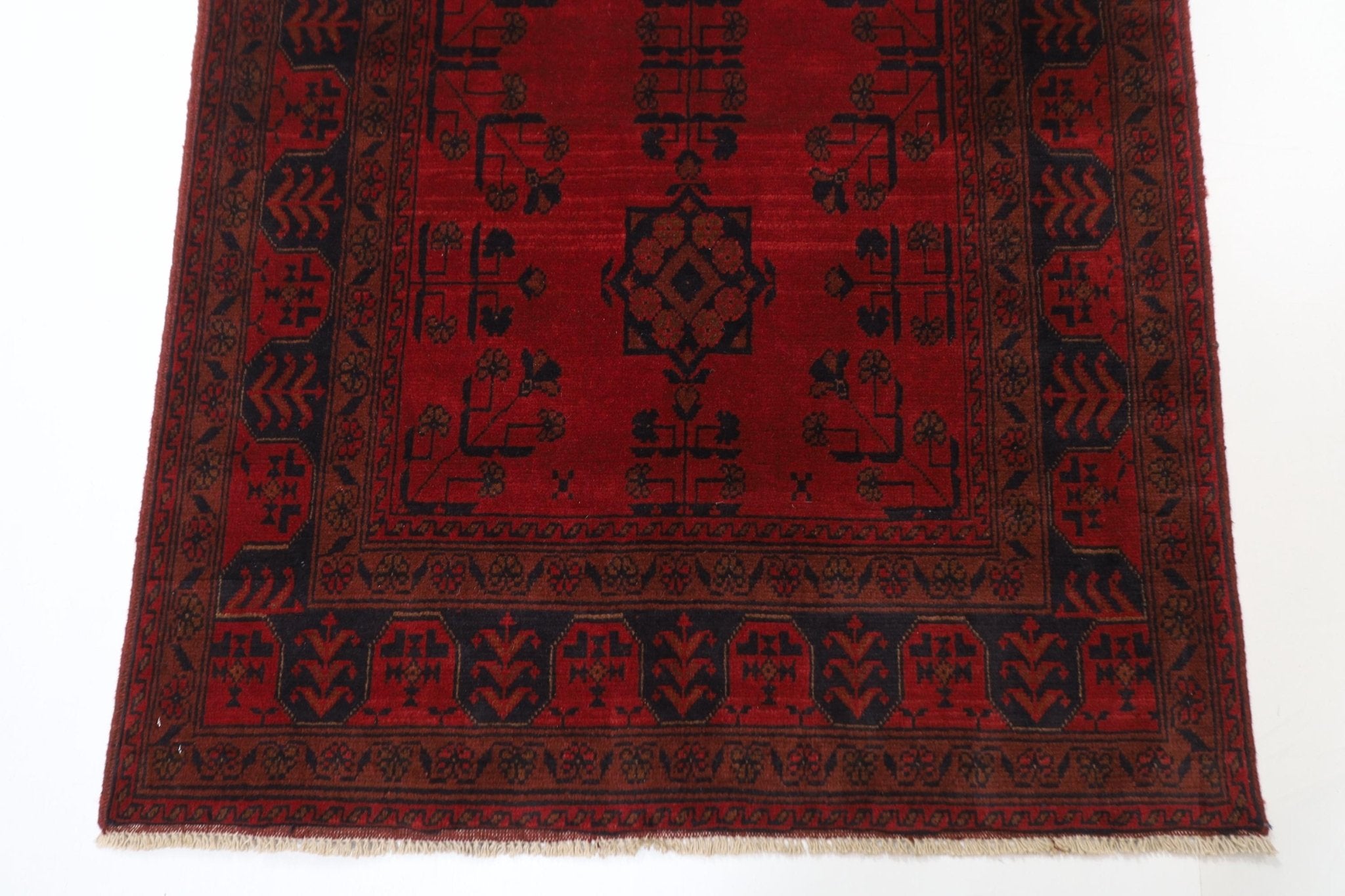 Bokhara Rug - 101 x 152 cm (3'4 x 5 ft) Handcrafted Afghan Area Rug - Jerm Rugs - Handmade Afghan Rug - Jerm Rugs