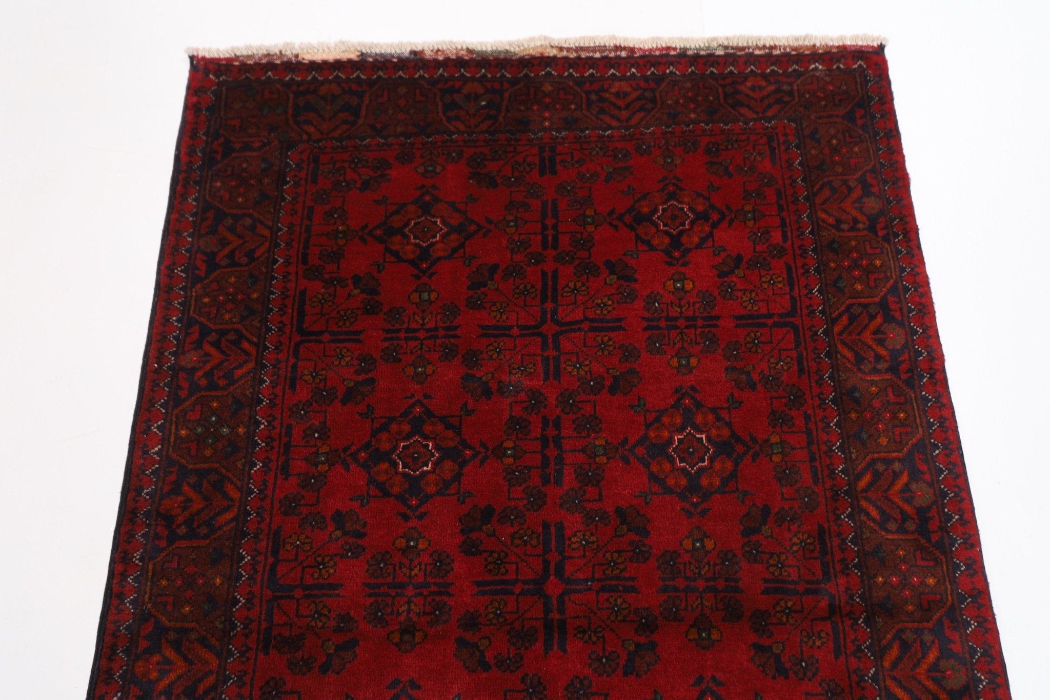 Bokhara Rug - 102 x 160 cm (3'4" x 5'3") Hand Knotted Afghan Wool - Jerm Rugs - Handmade Afghan Rug - Jerm Rugs