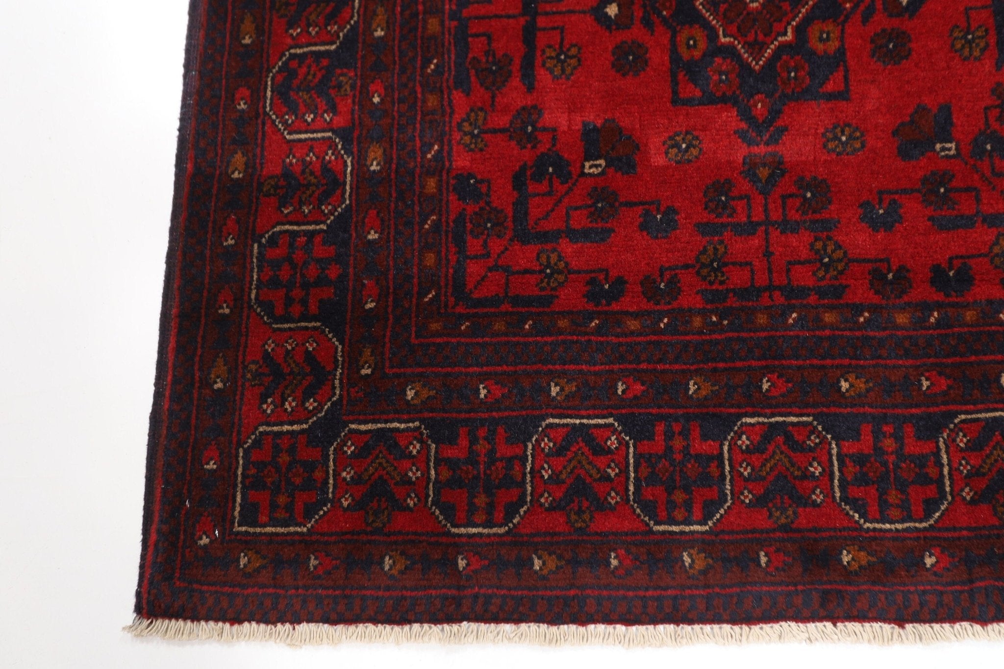 Bokhara Rug - 103 x 153 cm (3.5 x 5 ft) Handcrafted Afghan Wool Area Rug - Jerm Rugs - Handmade Afghan Rug - Jerm Rugs