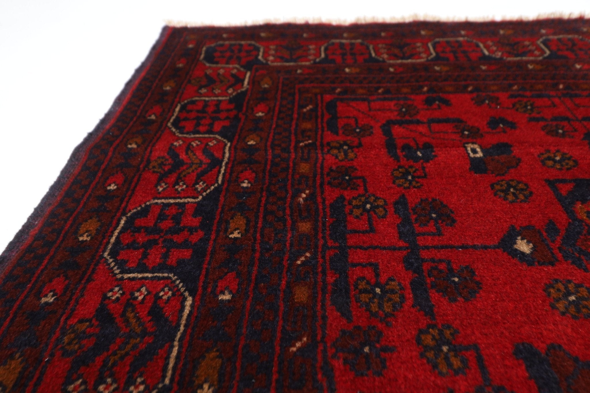 Bokhara Rug - 103 x 153 cm (3.5 x 5 ft) Handcrafted Afghan Wool Area Rug - Jerm Rugs - Handmade Afghan Rug - Jerm Rugs