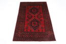 Bokhara Rug - 104 x 147 cm (3'5 x 4'10 ft) Hand Knotted Afghan Artisan Design - Jerm Rugs - Handmade Afghan Rug - Jerm Rugs