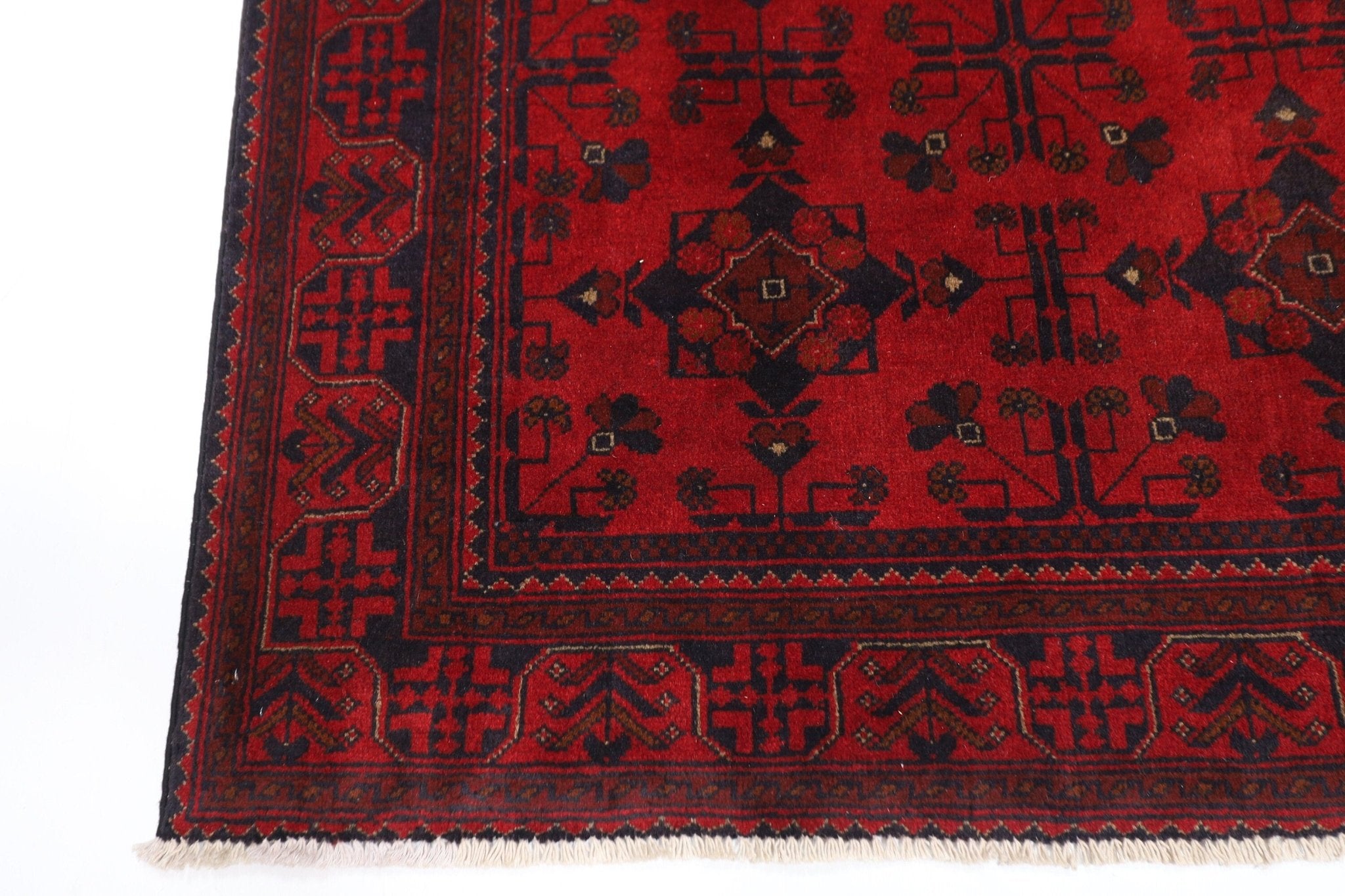 Bokhara Rug - 122 x 202 cm (4 x 6.8 ft) Handcrafted Afghan Wool - Jerm Rugs - Handmade Afghan Rug - Jerm Rugs