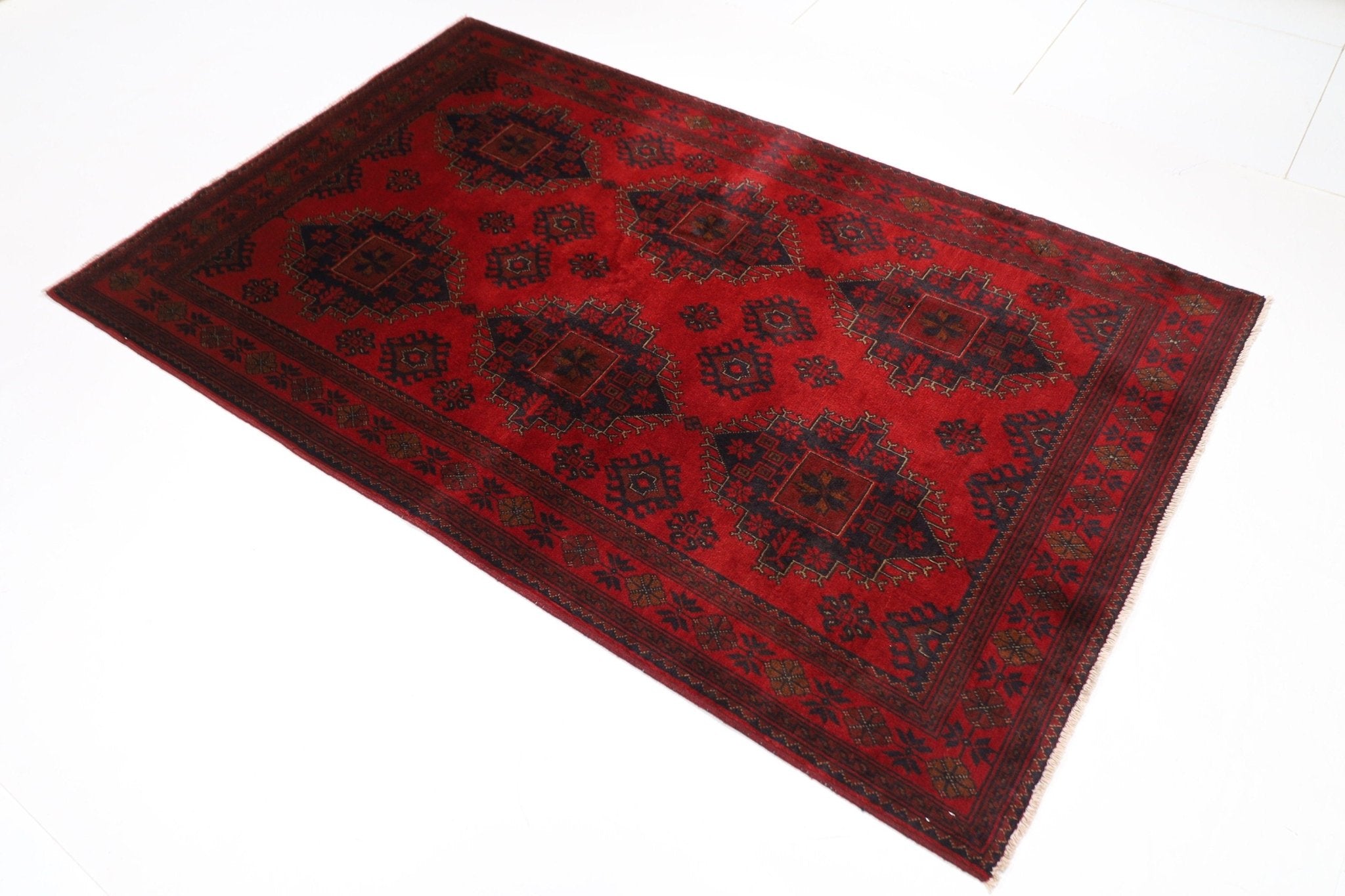 Bokhara Rug - 127x200 cm (4'2x6'7 ft) Handmade Afghan Wool Area Rug