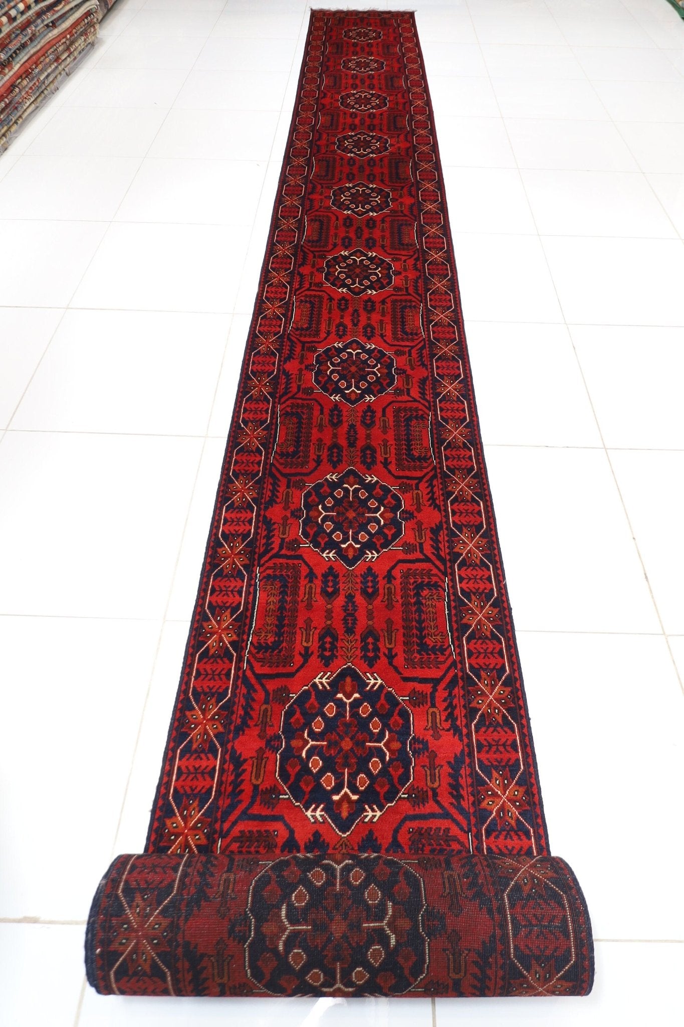 Bokhara Runner Rug - 77 x 955 cm, 2.8 x 31.5 ft