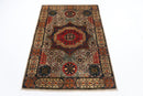 Elegant Afghan - 106 x 148 cm - Jerm Rugs - Handmade Afghan Rug - Jerm Rugs