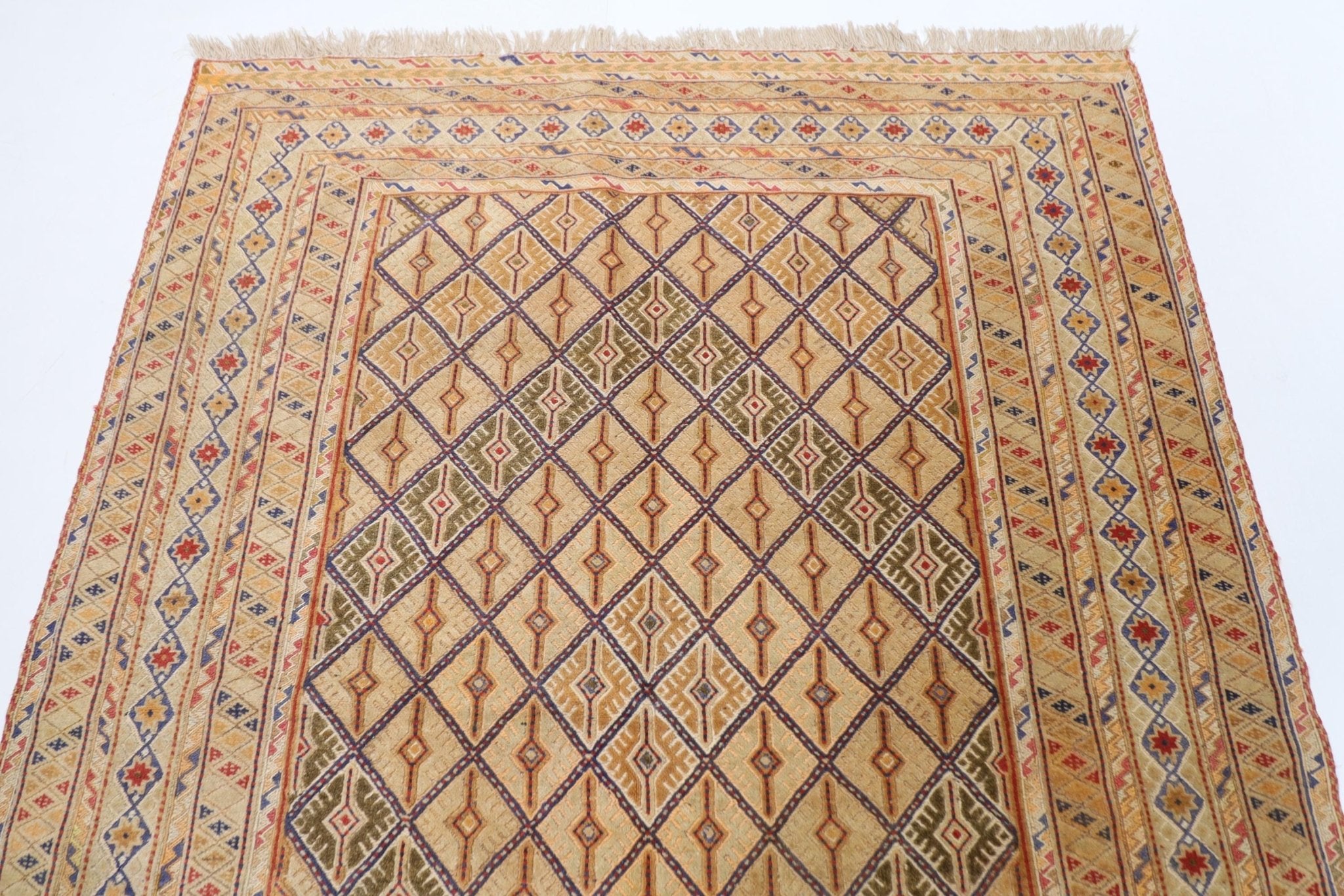 Elegant Afghan - 144 x 200 cm - Jerm Rugs - Handmade Afghan Rug - Jerm Rugs