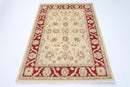 Elegant Beige - 127 x 179 cm - Jerm Rugs - Handmade Afghan Rug - Jerm Rugs