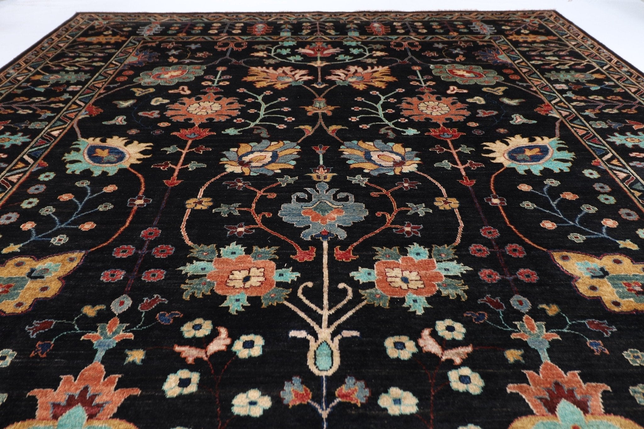 Elegant Black - 274 x 366 cm - Jerm Rugs - Handmade Afghan Rug - Jerm Rugs