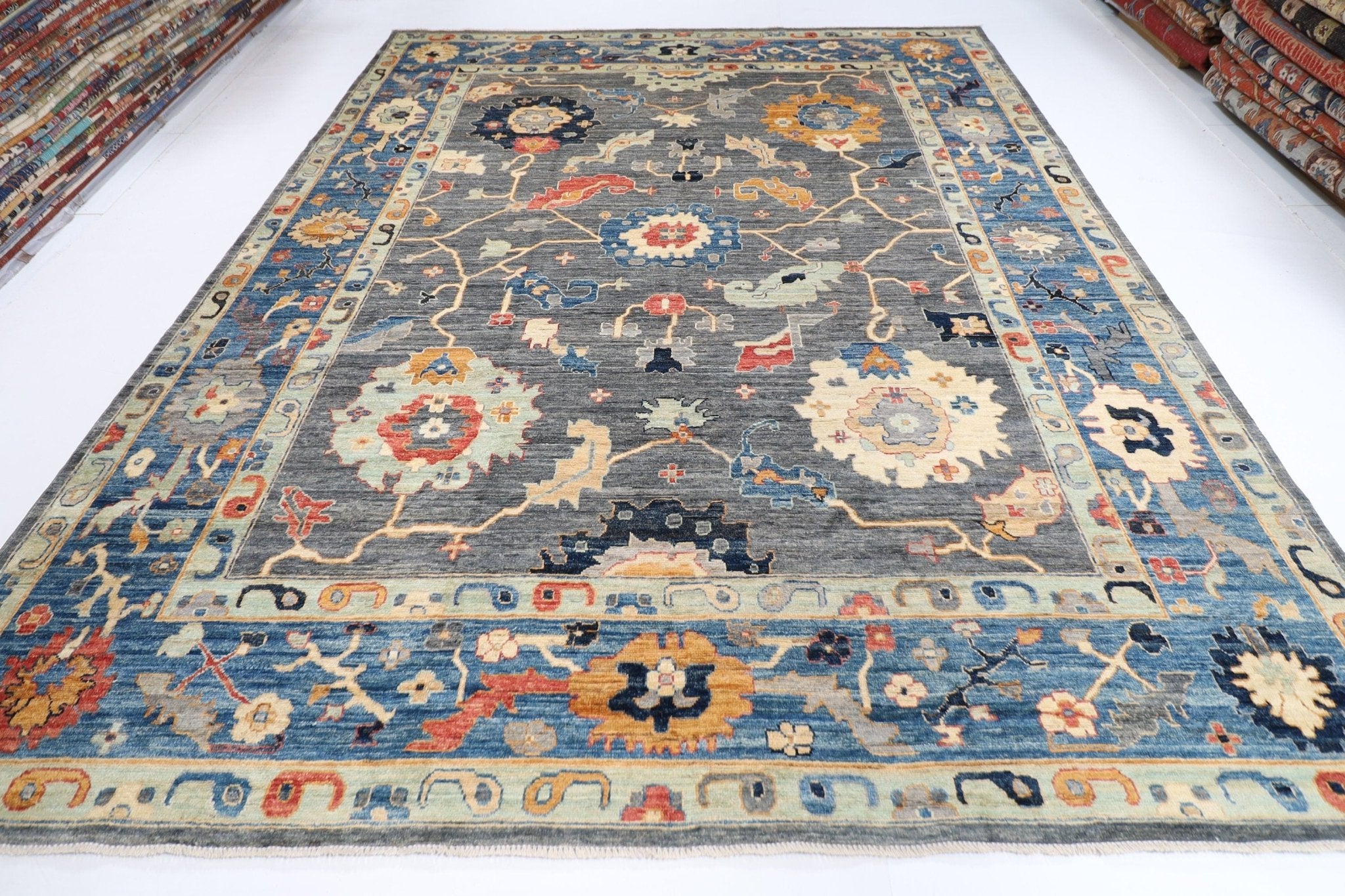 Elegant Oushak - 278 x 366 cm - Jerm Rugs - Handmade Afghan Rug - Jerm Rugs