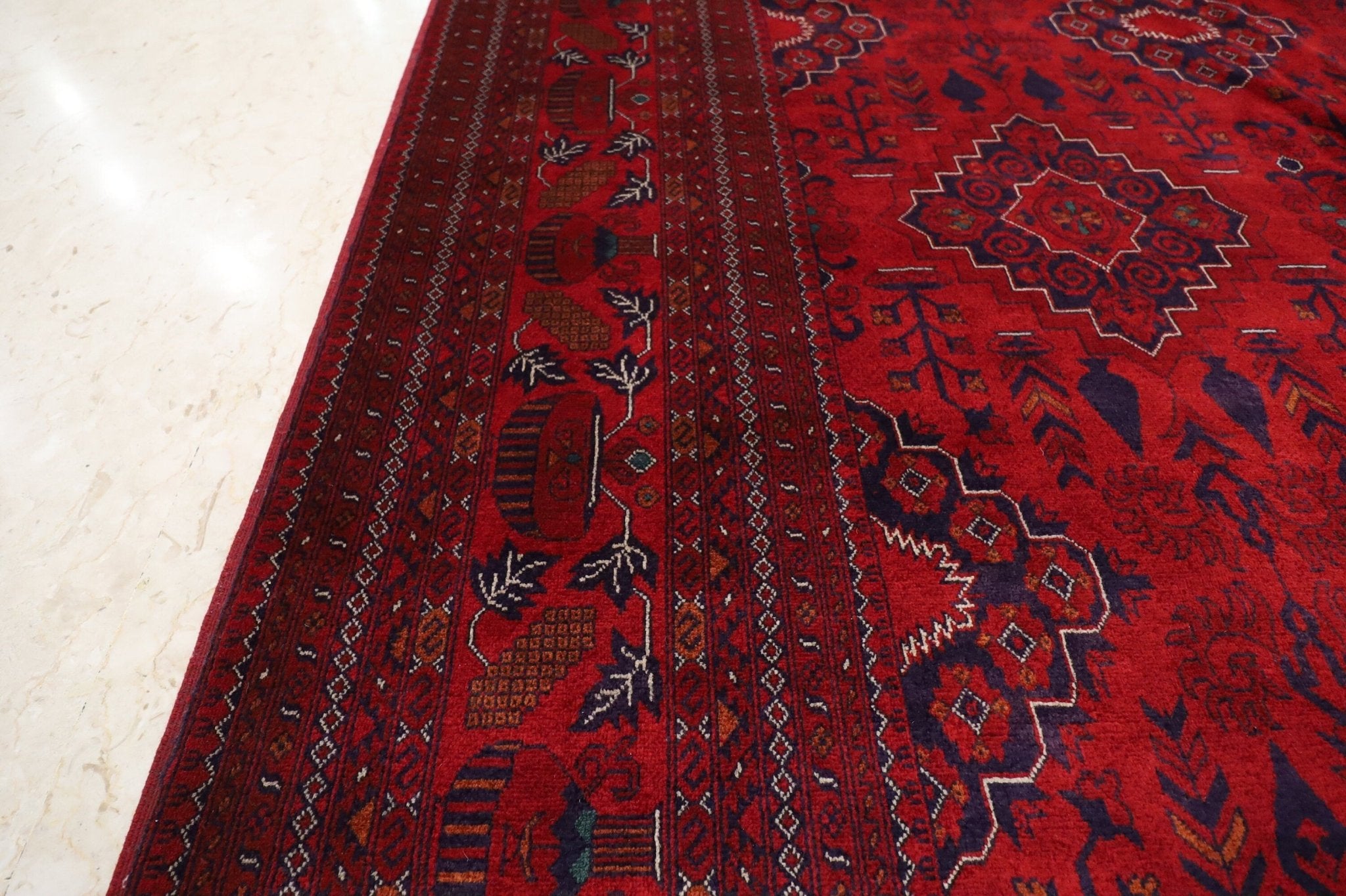 Elegant Red - 301 x 394 cm - Jerm Rugs - Handmade Afghan Rug - Jerm Rugs