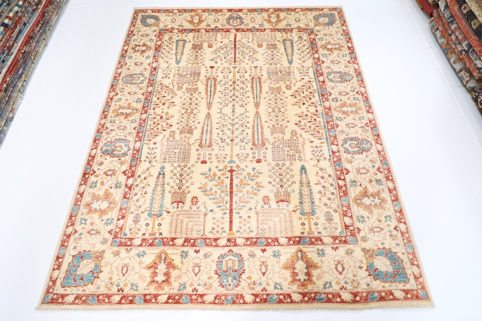 Elegant Turkmen Rug - 244 x 300 cm - Jerm Rugs - Handmade Afghan Rug - Jerm Rugs