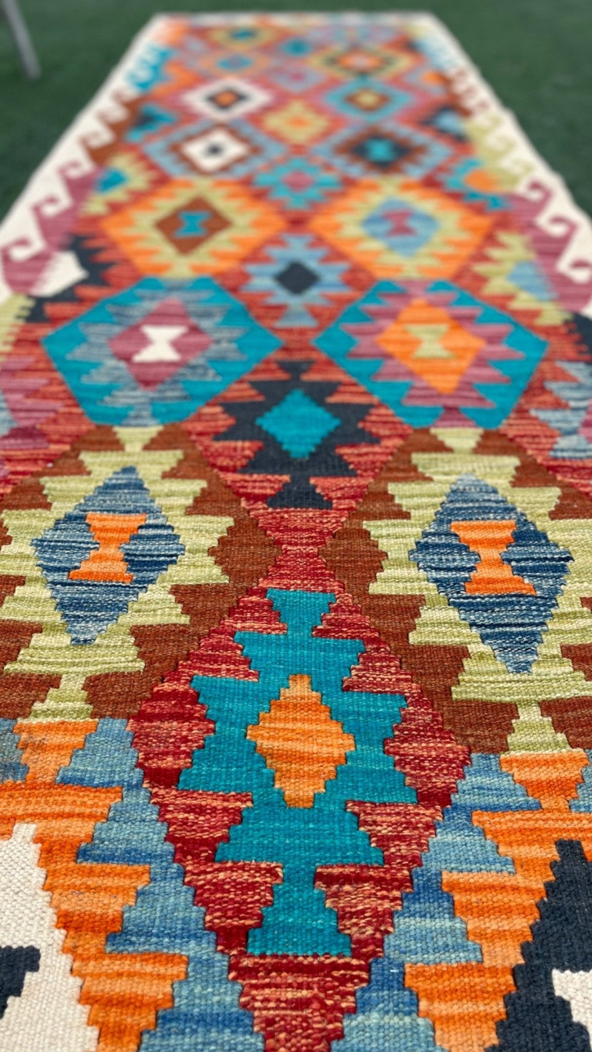 Faryab 2123 - 291x81 cm - Jerm Rugs - Afghan Kilim - Jerm | جِرْم